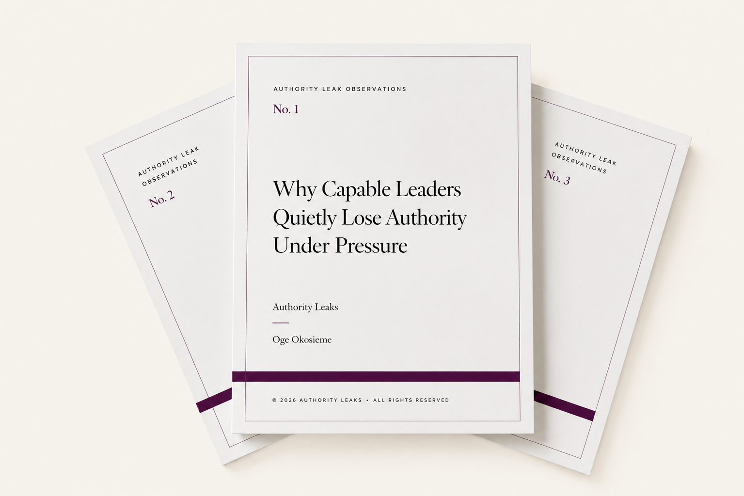 Authority Leak Observations papers